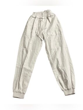 Love Tree Linen Blend Jogger Pants | White | Size S | NWT